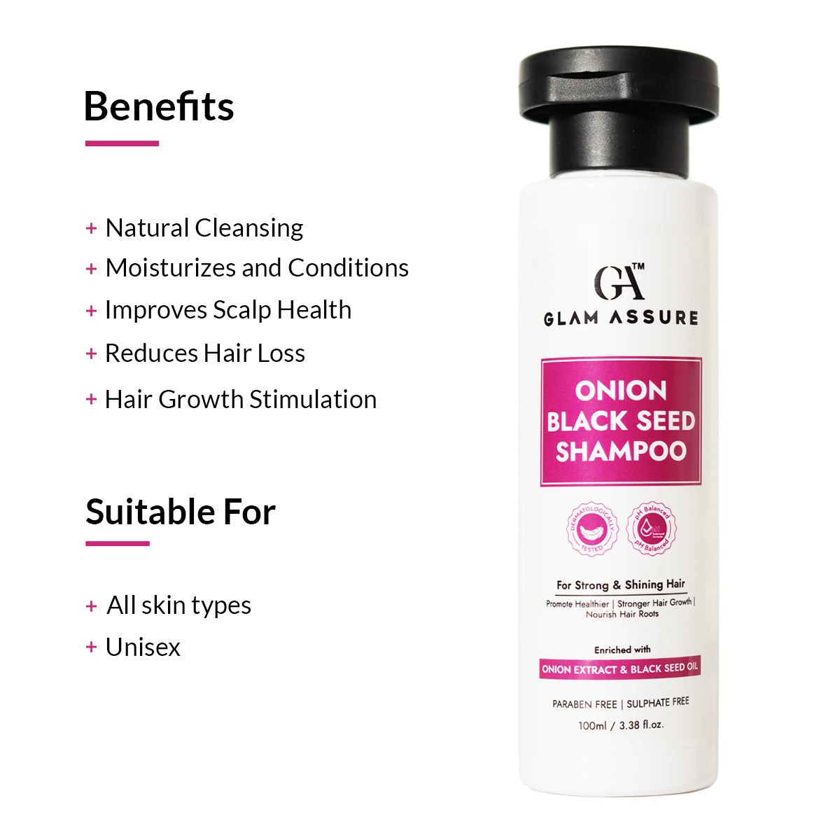 Onion Extract and  Blackseed Oil Shampoo For Strong and Shining Hair | 100ml
