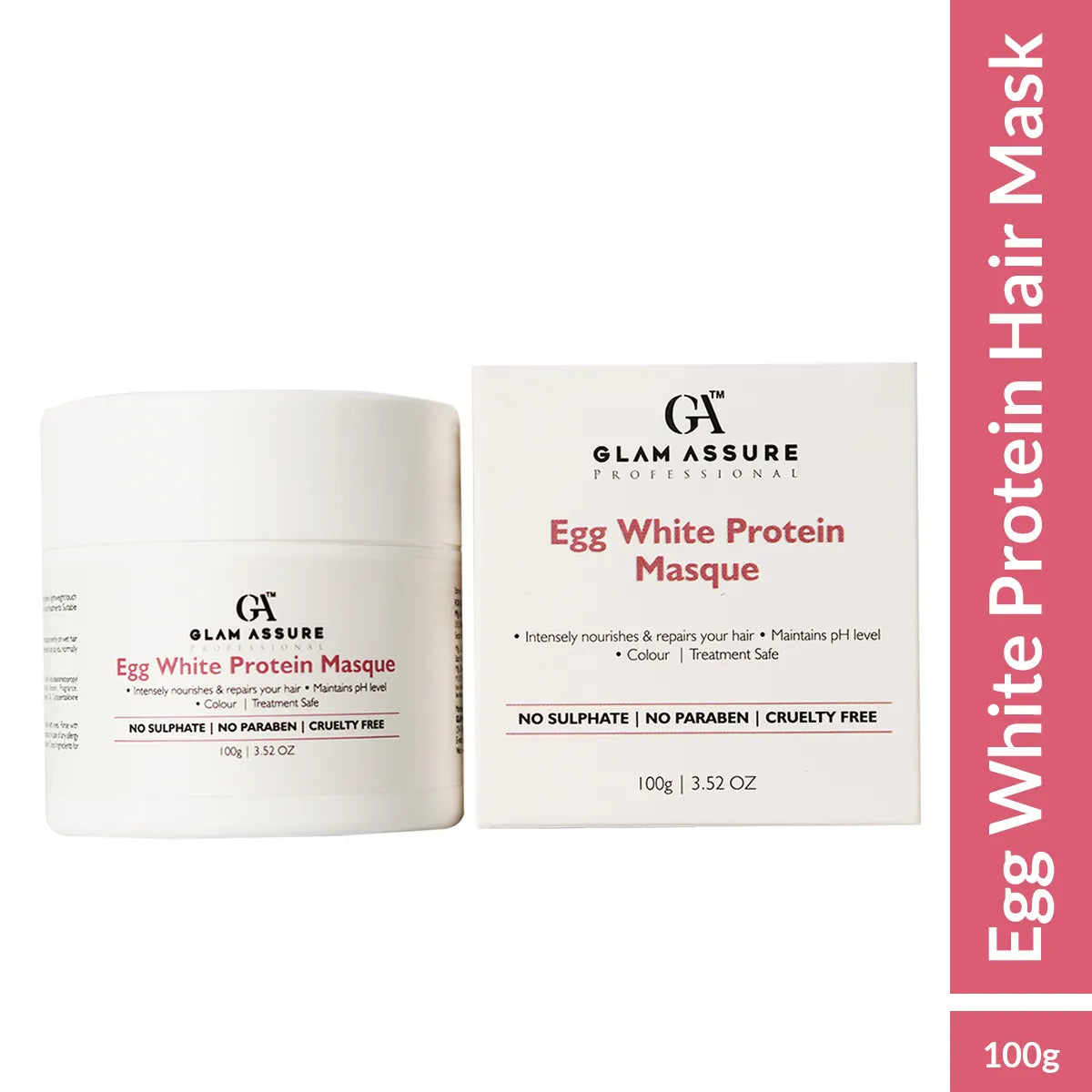 Egg White Protein Masque | Deep Conditioning | For Damaged Hair | Intense Shine and Smoothness | 100g